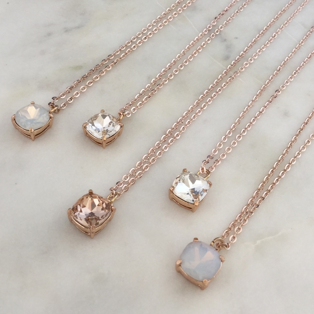 Rose Gold Crystal Pendants - Picture 3 of 4